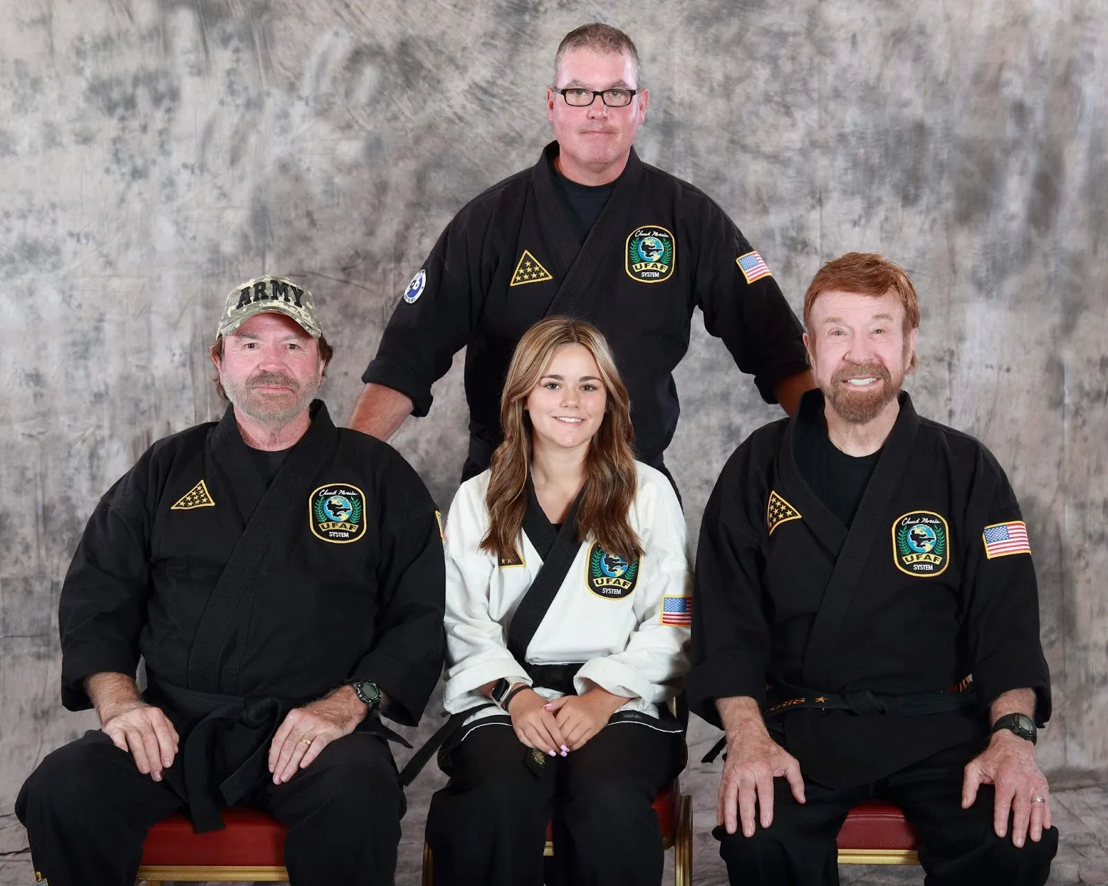 Steve and Mady Giroux with Chuck Norris